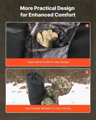 VEVOR Φορητό Καμουφλάζ Κυνηγιού για Ελάφια και Πάπιες με Τσάντα Μετ... VEVOR Φορητό Καμουφλάζ Κυνηγιού για Ελάφια και Πάπιες με Τσάντα Μετ...