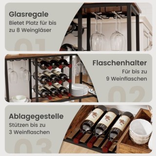 Τρόλεϊ Κουζίνας 3 Επιπέδων 108 x 40 x 91 cm COSTWAY JV11558CF