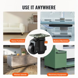 Ρυθμιζόμενοι Τροχοί VEVOR, Σετ 4, 1000 kg, 2.5, Βαρέως Τύπου, 360° ... Ρυθμιζόμενοι Τροχοί VEVOR, Σετ 4, 1000 kg, 2.5, Βαρέως Τύπου, 360° ...