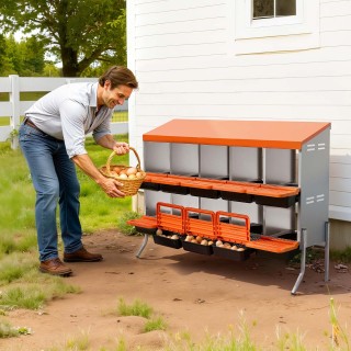 VEVOR Κουτιά Φωλιάς Κοτόπουλων με 10 Θέσεις και Υποστήριξη, Γαλβανι... VEVOR Κουτιά Φωλιάς Κοτόπουλων με 10 Θέσεις και Υποστήριξη, Γαλβανι...