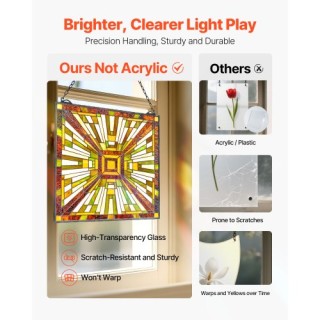 VEVOR Διακοσμητικό Κρεμαστό Παράθυρο Τίφανι 20x21 με Αλυσίδα ZXFXCS... VEVOR Διακοσμητικό Κρεμαστό Παράθυρο Τίφανι 20x21 με Αλυσίδα ZXFXCS...