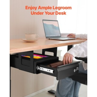 VEVOR Κλειδωμένο Συρτάρι Γραφείου 33 εκ. Οργανωτής Συρόμενο για το ...