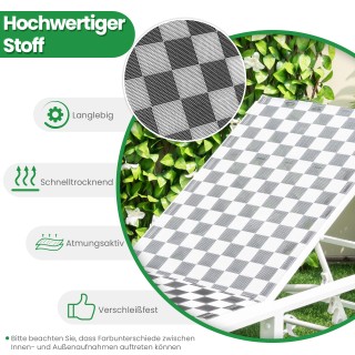 Costway Εξωτερική Ξαπλώστρα XXL με Ρυθμιζόμενη Πλάτη και Ρόδες, Αντ... Costway Εξωτερική Ξαπλώστρα XXL με Ρυθμιζόμενη Πλάτη και Ρόδες, Αντ...