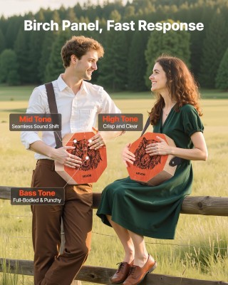 VEVOR Μοναδικό Κρουστό Cajon από Ξύλο Σημύδας με Χορδές Κιθάρας MXG...