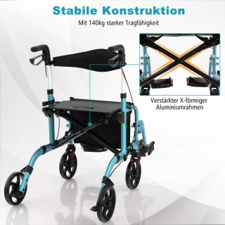 Costway Ελαφριά Πολυλειτουργική Καρέκλα & Πτυσσόμενο Περπατήστε Mar...