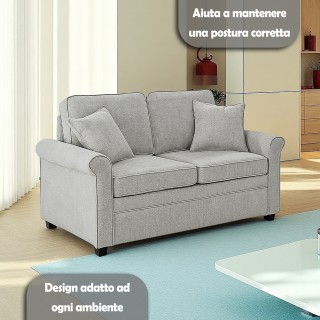 Shally Dogan Διθέσιος Γκρι Καναπές-Κρεβάτι με Εργονομικό Μαξιλάρι M...