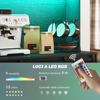 Ψηλή Κουζίνα Κρεντένζα με 2 Ντουλάπια, Θήκη για Μπουκάλια, Φορτιστέ... Ψηλή Κουζίνα Κρεντένζα με 2 Ντουλάπια, Θήκη για Μπουκάλια, Φορτιστέ...