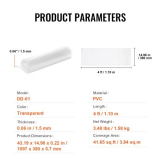 Προστατευτικό Χαλιού VEVOR για Κατοικίδια 15 x 4 Ανθεκτικό στις Γρα...