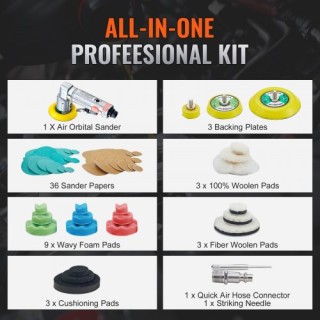 Μίνι Αεροτροχός VEVOR για Αυτοκίνητα, 15000r/min, Σετ 58 Τεμαχίων  ...