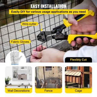 VEVOR Πλέγμα Υλικού, 36 x 50, 1x1 Δίχτυ, Γαλβανισμένο Ατσάλι με Επι...