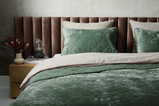 Σετ Πολυτελές Βελούδινο Διπλό Πάπλωμα με 2 Μαξιλαροθήκες - Πράσινο... Σετ Πολυτελές Βελούδινο Διπλό Πάπλωμα με 2 Μαξιλαροθήκες - Πράσινο...