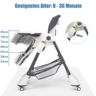Costway Πολυλειτουργική Καρέκλα Φαγητού 4-σε-1 για Μωρά και Νήπια ... Costway Πολυλειτουργική Καρέκλα Φαγητού 4-σε-1 για Μωρά και Νήπια ...