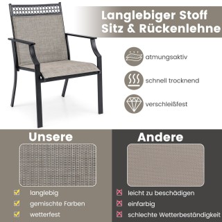 Costway Σετ Καρεκλών Βεράντας 2 Τεμαχίων για Εξωτερικούς Χώρους NP1...