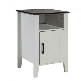 VEVOR  Λευκά Κομοδίνα με USB & LED (Σετ 2)  BSBZ2JTBKFFXNUH6LV2