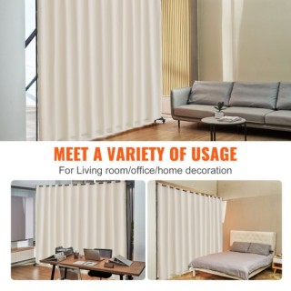 VEVOR Φορητό Διαχωριστικό Δωματίου 308.5 x 45 x 245.5 cm  με Ρόδες ...