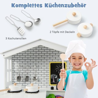 Costway Σετ Παιδικής Κουζίνας Αγροικίας με Αξεσουάρ και Πίνακα Ζωγ... Costway Σετ Παιδικής Κουζίνας Αγροικίας με Αξεσουάρ και Πίνακα Ζωγ...