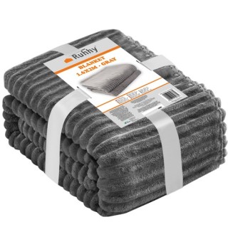 Κουβέρτα Διπλή 160x200cm Γκρι Ruhhy 24494 Κουβέρτα Διπλή 160x200cm Γκρι Ruhhy 24494
