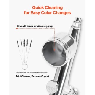 VEVOR Σετ Αερογράφου 1/6 HP Κομπρεσέρ με 1 Αερογράφο, 3 Μύτες και Σ... VEVOR Σετ Αερογράφου 1/6 HP Κομπρεσέρ με 1 Αερογράφο, 3 Μύτες και Σ...