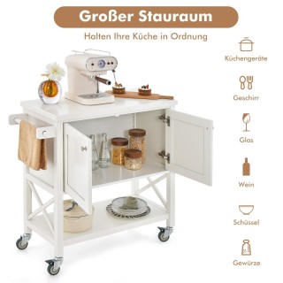 Costway Κινητό Καρότσι Κουζίνας με Άφθονο Αποθηκευτικό Χώρο και Πο... Costway Κινητό Καρότσι Κουζίνας με Άφθονο Αποθηκευτικό Χώρο και Πο...