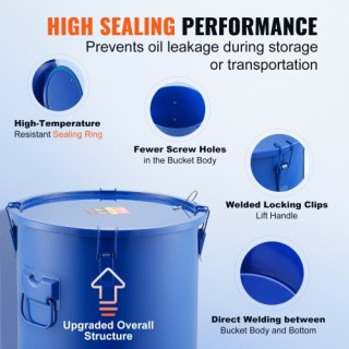Κάδος Λαδιού VEVOR 8 Gal με Φίλτρο και Καπάκι - Μπλε  WHLYZTTG8JLPU...