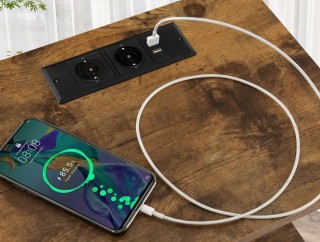 Costway Κομοδίνο με Σταθμό Φόρτισης & 2 Συρτάρια & 6 Πλαϊνές Τσέπες...