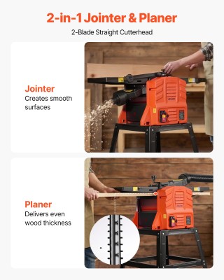 VEVOR Συνδυασμένη Επιφάνεια Πλάνης και Υποδοχής, 254mm, 2.4 HP, 800...