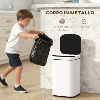 HOMCOM Κάδος Απορριμμάτων 13L με Αισθητήρα και Χώρο για Αποσμητικά,... HOMCOM Κάδος Απορριμμάτων 13L με Αισθητήρα και Χώρο για Αποσμητικά,...