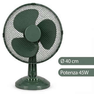 BAKAJI Αυτόνομος Επιτραπέζιος Ανεμιστήρας Πράσινος, Ισχύς 45W, Διάμ...