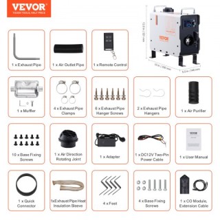VEVOR Θερμαντήρας Αέρα Diesel 12V/24V 2KW με Bluetooth APP για Εξω... VEVOR Θερμαντήρας Αέρα Diesel 12V/24V 2KW με Bluetooth APP για Εξω...