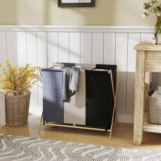 HOMCOM Πτυσσόμενο Καλάθι Απλύτων με 3 Διαμερίσματα, από Μπαμπού και... HOMCOM Πτυσσόμενο Καλάθι Απλύτων με 3 Διαμερίσματα, από Μπαμπού και...