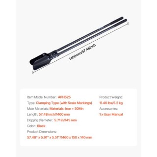 VEVOR Τρυπάνι Οπών με Λαβή από Ανθρακοχάλυβα με Κλίμακα 57.5 JCKJCK... VEVOR Τρυπάνι Οπών με Λαβή από Ανθρακοχάλυβα με Κλίμακα 57.5 JCKJCK...