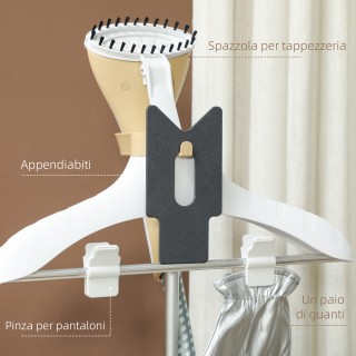 HOMCOM Κάθετο Σίδερο Ατμού 1800W με Δοχείο 1.8L, Ρυθμιζόμενο Ύψος ... HOMCOM Κάθετο Σίδερο Ατμού 1800W με Δοχείο 1.8L, Ρυθμιζόμενο Ύψος ...