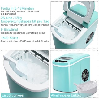 Costway Φορητή και Αποδοτική Παγομηχανή για Κουζίνες και Εκδηλώσει... Costway Φορητή και Αποδοτική Παγομηχανή για Κουζίνες και Εκδηλώσει...