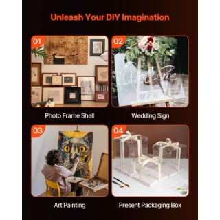 VEVOR 5-Πακέτο Φύλλα PET/Plexiglass 24x36 ιντσών 0.04 πάχος PETSLB2... VEVOR 5-Πακέτο Φύλλα PET/Plexiglass 24x36 ιντσών 0.04 πάχος PETSLB2...