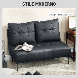 HOMCOM Καναπές Διθέσιος από Συνθετικό Δέρμα, Χωρίς Μπράτσα και με Κ... HOMCOM Καναπές Διθέσιος από Συνθετικό Δέρμα, Χωρίς Μπράτσα και με Κ...