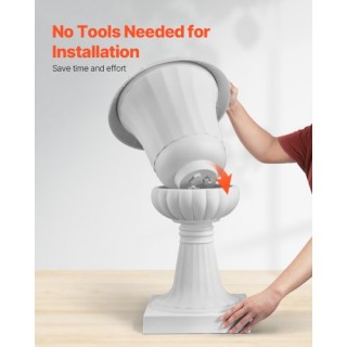 VEVOR Λευκές Ανθοστήλες Πλαστικές Κασπώ 40 x 67 εκ SLHPW1522INCASRQ...