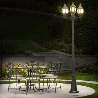 BAKAJI  Κλασικό Βικτωριανό Φανάρι Κήπου με 3 Φανάρια από Αλουμίνιο ...