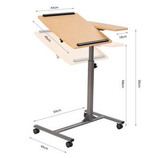 Costway Ρυθμιζόμενο Τραπέζι Laptop με Ρόδες και Φρένα Φυσικό 64 x 4... Costway Ρυθμιζόμενο Τραπέζι Laptop με Ρόδες και Φρένα Φυσικό 64 x 4...