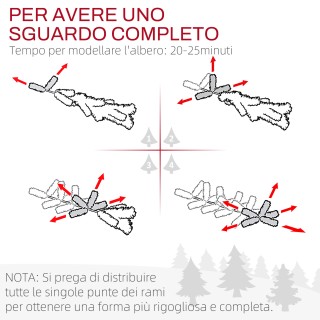 HOMCOM Τεχνητό Χριστουγεννιάτικο Δέντρο 180cm με 1061 Κλαδιά και Με... HOMCOM Τεχνητό Χριστουγεννιάτικο Δέντρο 180cm με 1061 Κλαδιά και Με...