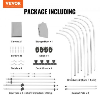 Κάλυμμα Σκάφους VEVOR 4 Bow Bimini Top, 900D Πολυεστέρας, Αδιάβροχο... Κάλυμμα Σκάφους VEVOR 4 Bow Bimini Top, 900D Πολυεστέρας, Αδιάβροχο...