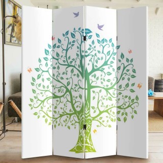 BAKAJI Παραβάν 4 Πάνελ με Εκτύπωση Μπρος-Πίσω Δέντρο της Ζωής Διαχ... BAKAJI Παραβάν 4 Πάνελ με Εκτύπωση Μπρος-Πίσω Δέντρο της Ζωής Διαχ...