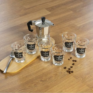 Galileo Σετ 6 Ποτηράκια Καφέ 90 ml από Γυαλί Espressino Sibilla 591...