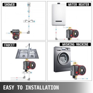 VEVOR Αντλία Κυκλοφορίας Νερού 220V 5.3 GPM 90W για Ντους & Πλυντήρ... VEVOR Αντλία Κυκλοφορίας Νερού 220V 5.3 GPM 90W για Ντους & Πλυντήρ...
