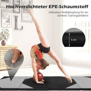 Costway  Πτυσσόμενο Στρώμα Γυμναστικής με Ενισχυμένη Απορρόφηση Κρα...