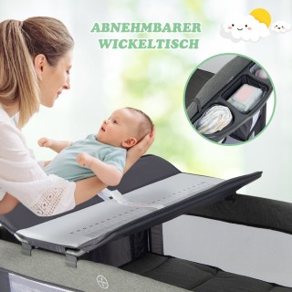 Costway Πολυλειτουργική Βρεφική Κούνια 5-σε-1 με Μπλε Αξεσουάρ BE10... Costway Πολυλειτουργική Βρεφική Κούνια 5-σε-1 με Μπλε Αξεσουάρ BE10...