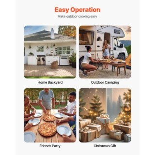VEVOR Φορητός Εξωτερικός Φούρνος Πίτσας 12 από Ανοξείδωτο Ατσάλι με...