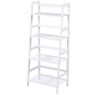 BAKAJI Πολυλειτουργική Ραφιέρα από Μπαμπού με 4 Ράφια 116x48x32cm γ...