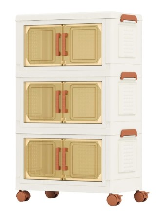 Costway Τροχήλατο Πρακτικό Σετ  Κουτιών Αποθήκευσης  JV12407WH