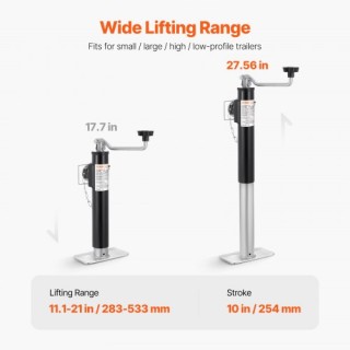 VEVOR Γρύλος Τρέιλερ Συγκολλητός με Περιστρεφόμενη Βάση 2000 lbs 10...