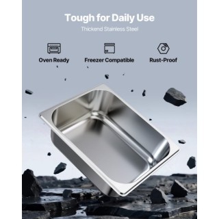 VEVOR Σετ 6 Ανοξείδωτα Μαγειρικά Σκεύη Ξενοδοχείου Βάθους 4 Ιντσών ... VEVOR Σετ 6 Ανοξείδωτα Μαγειρικά Σκεύη Ξενοδοχείου Βάθους 4 Ιντσών ...